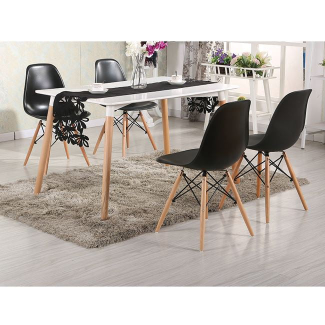 Set Dining Table 5 Pieces With Table Minimal & Chair Twist Hm10192 120x80x73 Cm