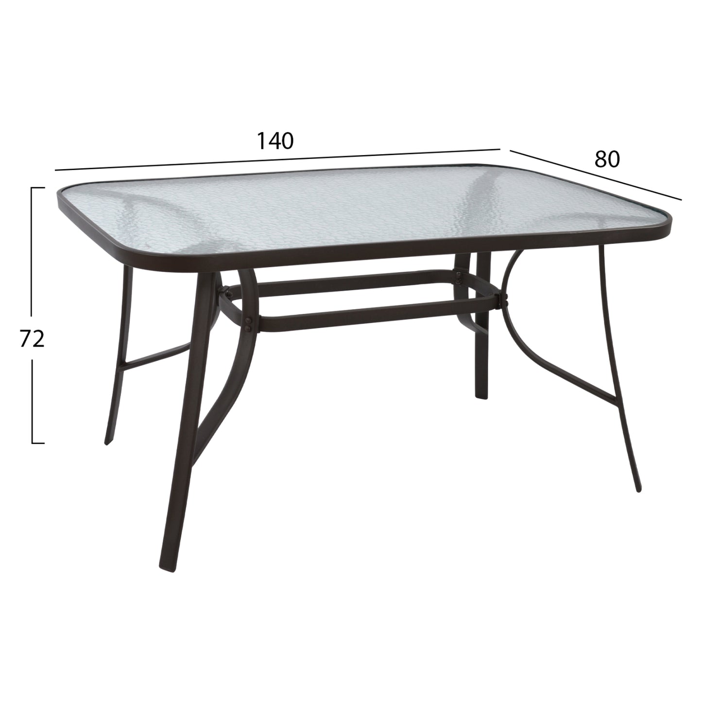 Outdoor Dining Set 5pcs Endika Hm10562.02 Metallic 5pcs Brown-beige