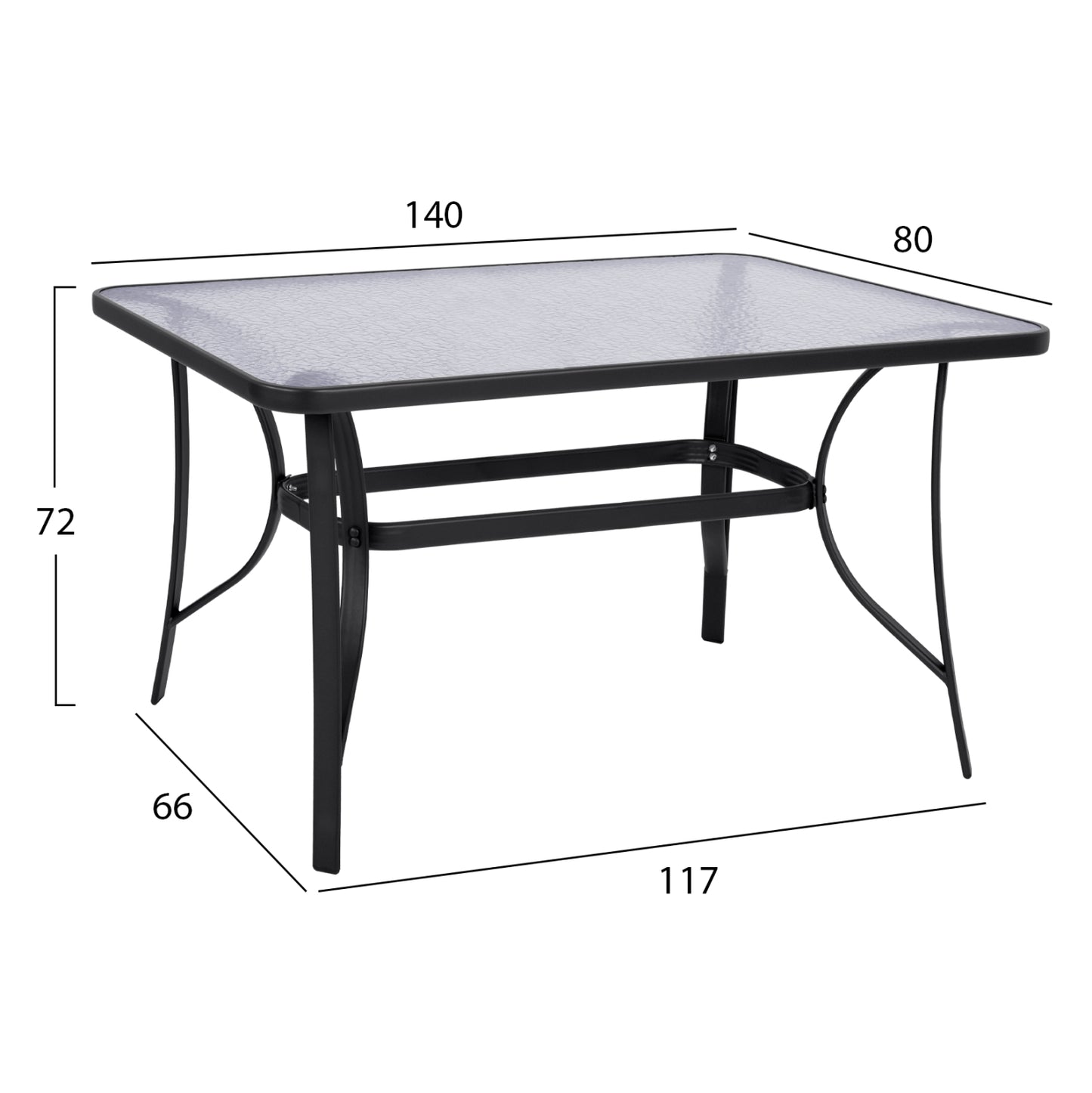 Set Dining Table 7 Pieces 140x80 Bruno & 6 Pieces Leon Armchair