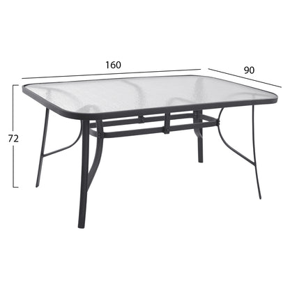 Set Dining Table 7 Pieces 160x90 Bruno & 6 Leon Armchair Hm5206.01
