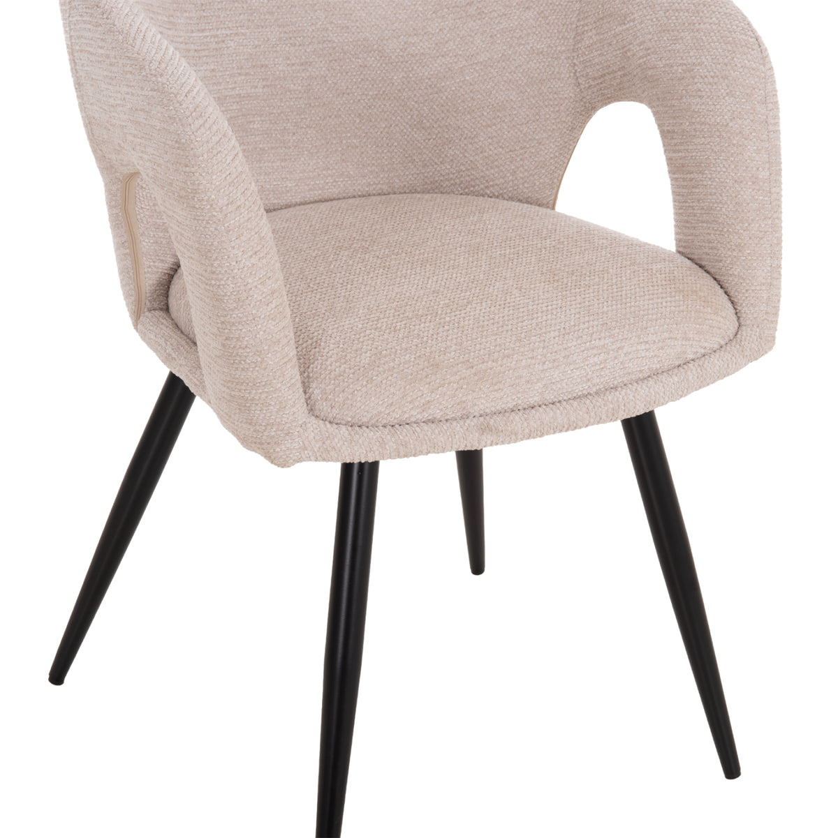 Dining Set 7pcs Extendable Cornel Hm12107.02 Mdf--fabric In Beige