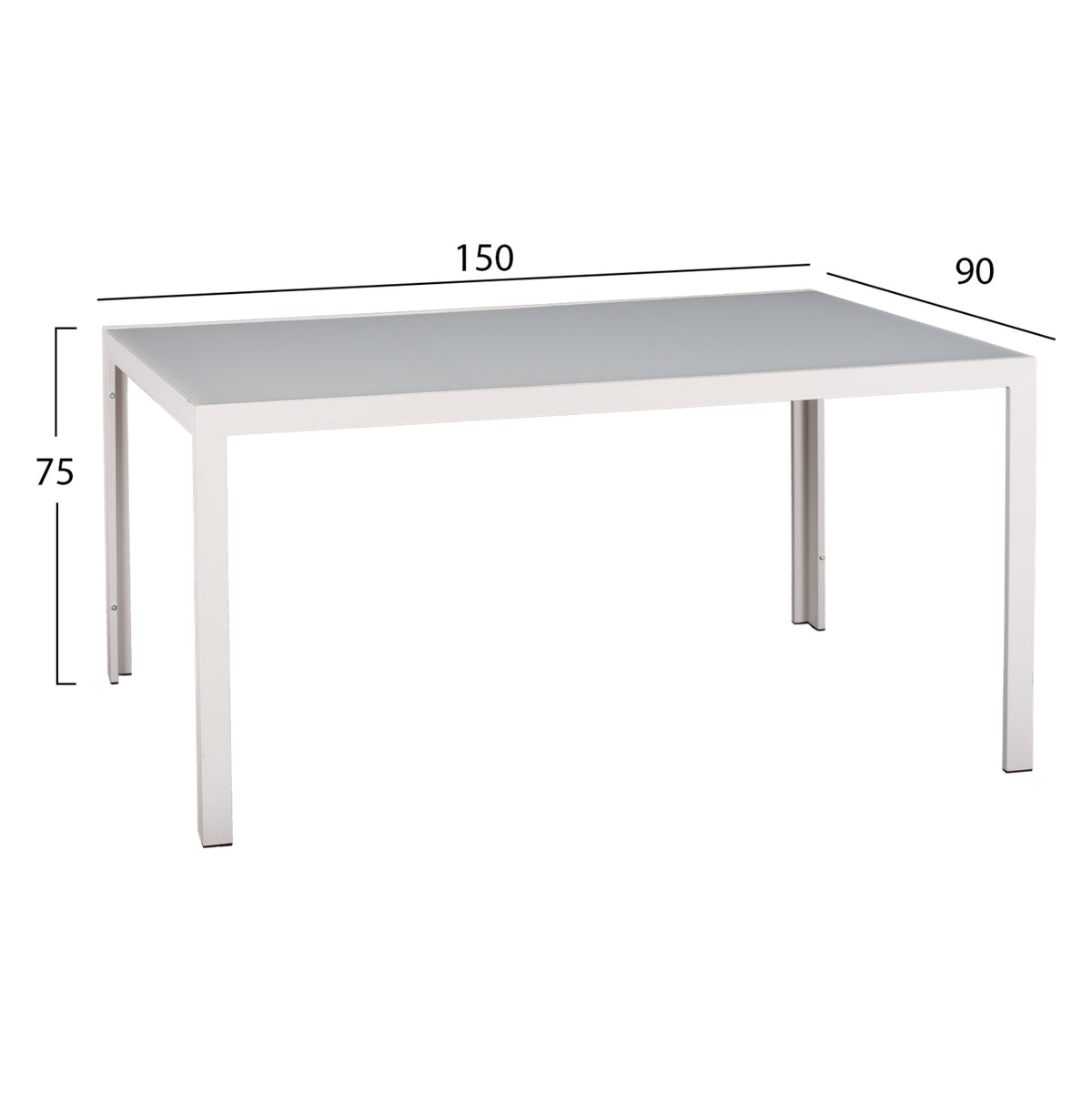 Outdoor Dining Set 7pcs Gret Hm10877.03 White Metal Table--aluminum Chairs