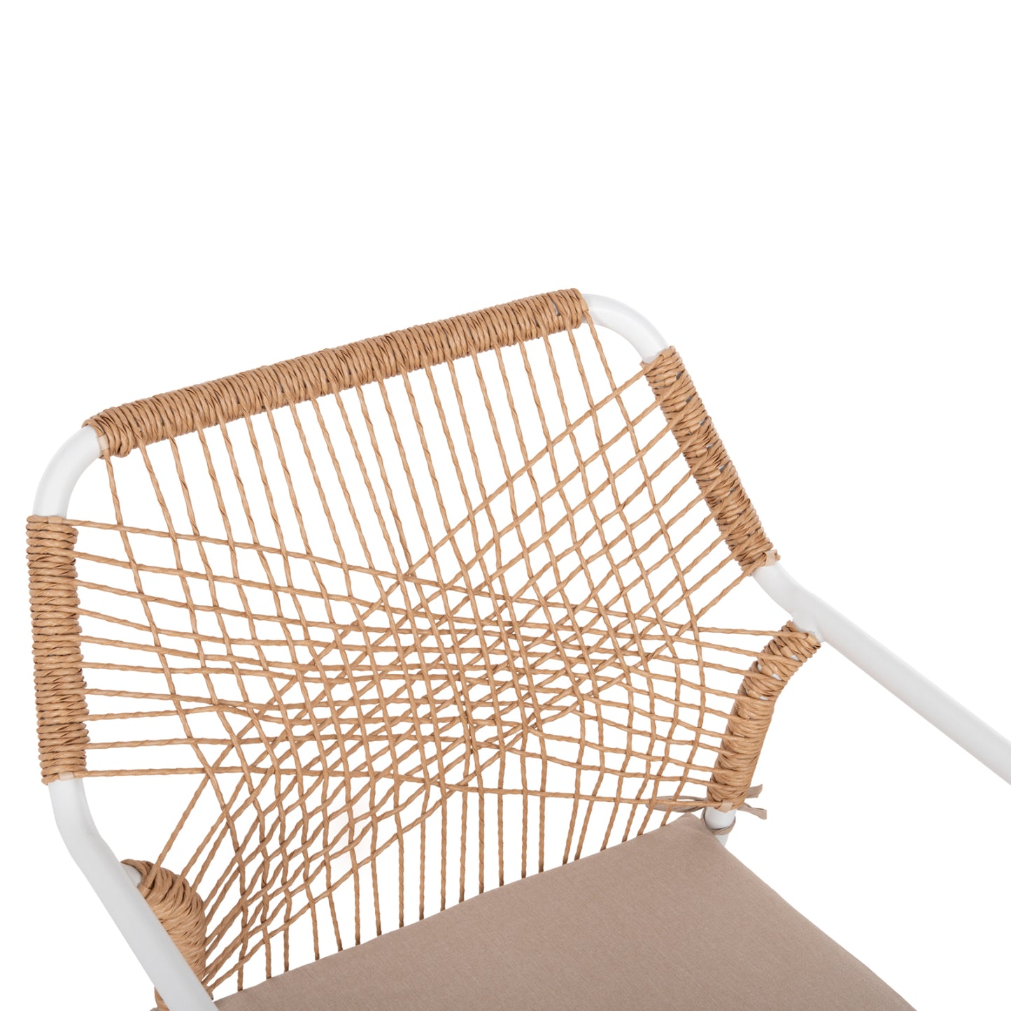 Outdoor Dining Set 7pcs Ofer Hm21005.03 Aluminum Chairs & Metal Table 150x90cm--white
