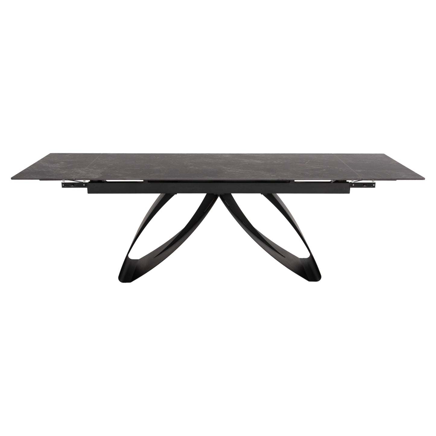Indoor Sining Set 7pcs Tegatt ΗΜ21043 Expandable Table With 6 Armchairs In Grey Color
