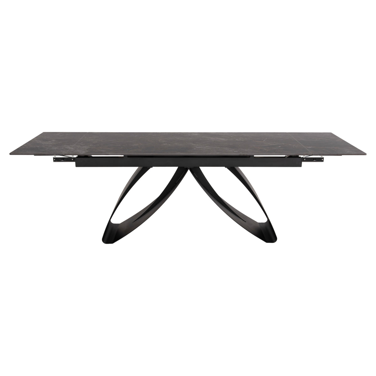 Indoor Sining Set 7pcs Tegatt ΗΜ21043 Expandable Table With 6 Armchairs In Grey Color