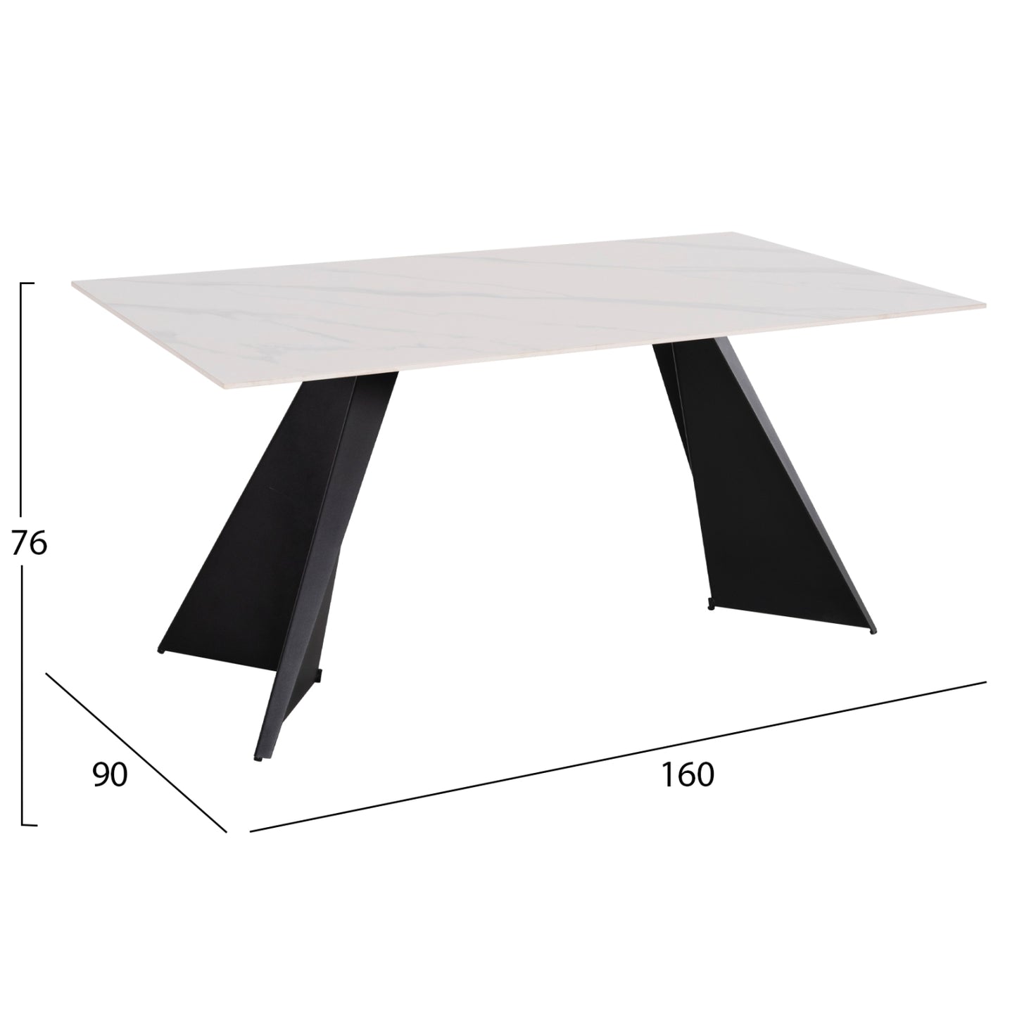 Indoor Dining Set 7pcs Pose Hm21046 Table With Ceramic Top- 6 Chairs In Ecru Color