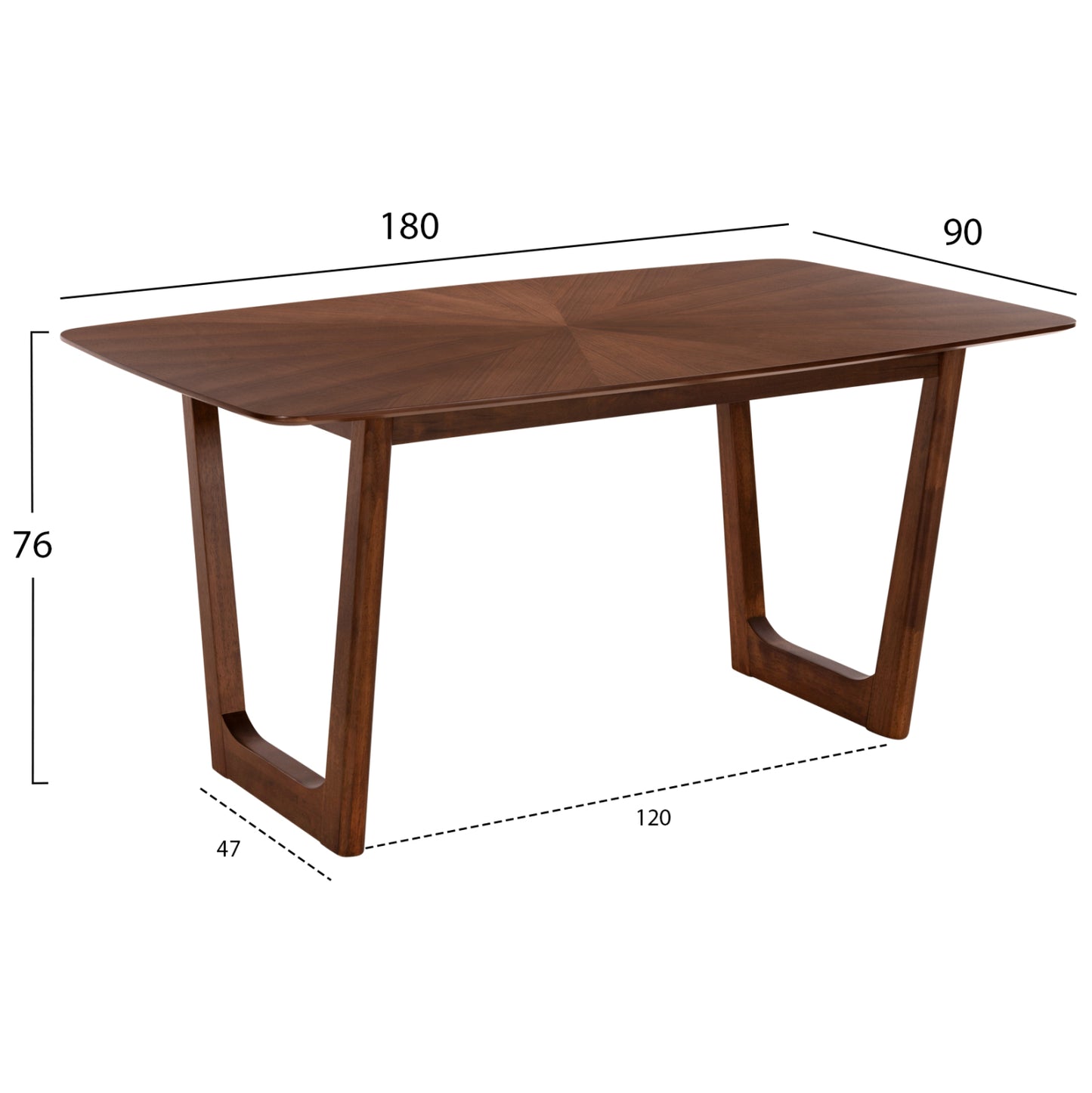 Dining Set 7pcs Riner Hm21338 Table Made Of Mdf--chairs Made Of Rubberwood & Fabric