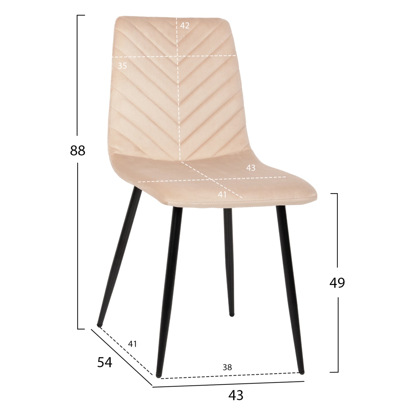 Dining Set 7pcs Raven Hm21070.01 Ceramic Top--4 Chairs & 2 Armchairs Ecru