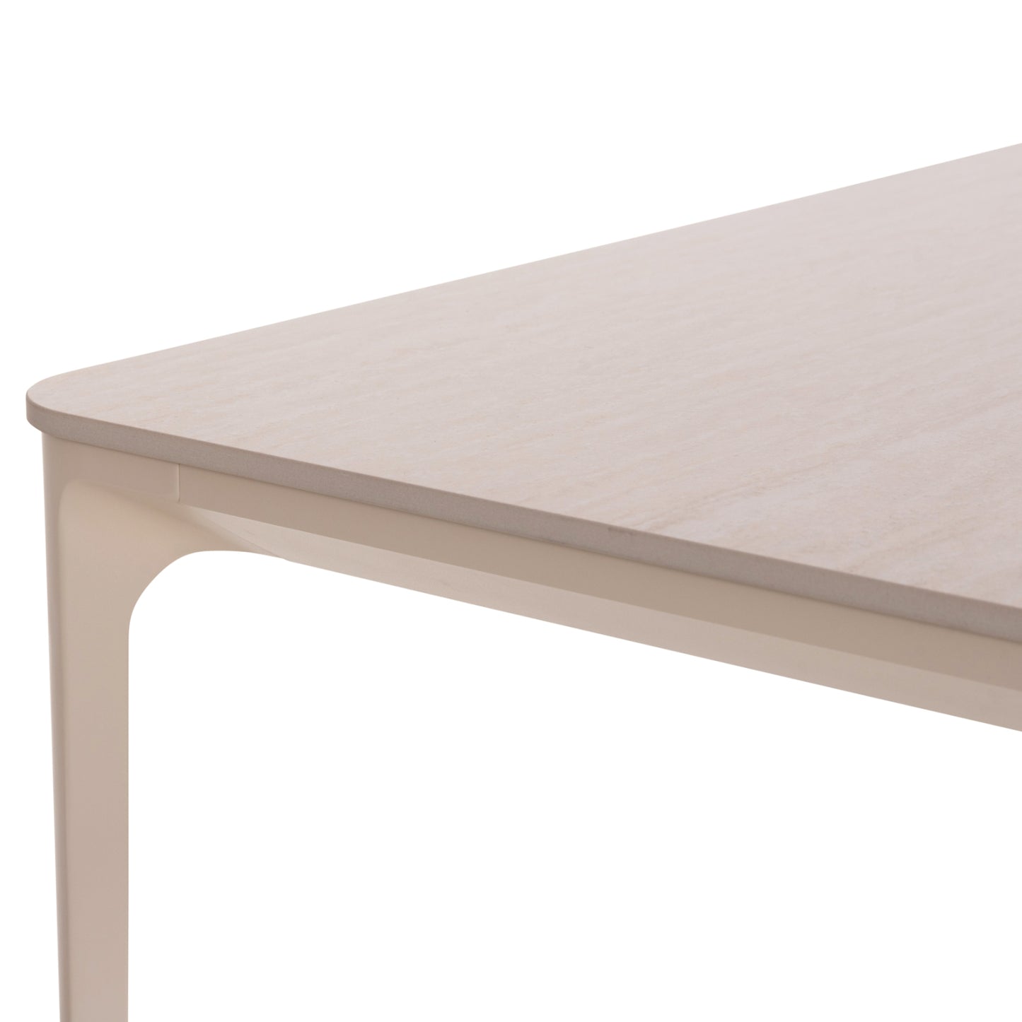 Outdoor Dining Set 9pcs Stad Hm10865.02 Beige Aluminum & Olefin-white Sintered Stone Top