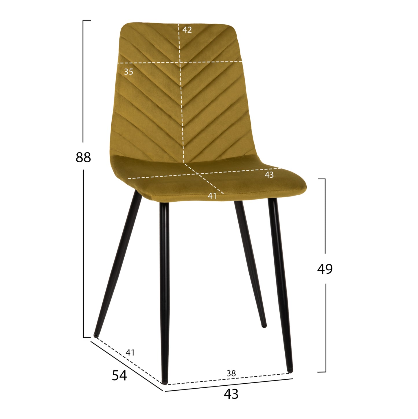 Dining Set 5pcs Brolin Hm10866 Round Table & 4 Dining Chairs In Olive Green