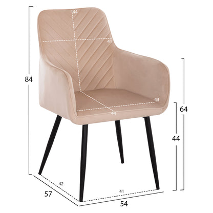 Dining Set 5pcs Sedar Hm10868 Round Dining Table & 4 Dining Chairs- Ecru