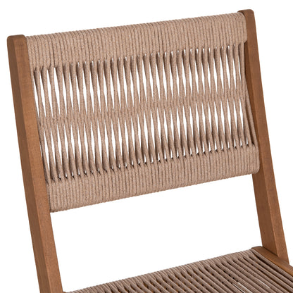 Outdoor Dining Set 3pcs Foldable Sigge Hm10979 Acacia Wood In Natural