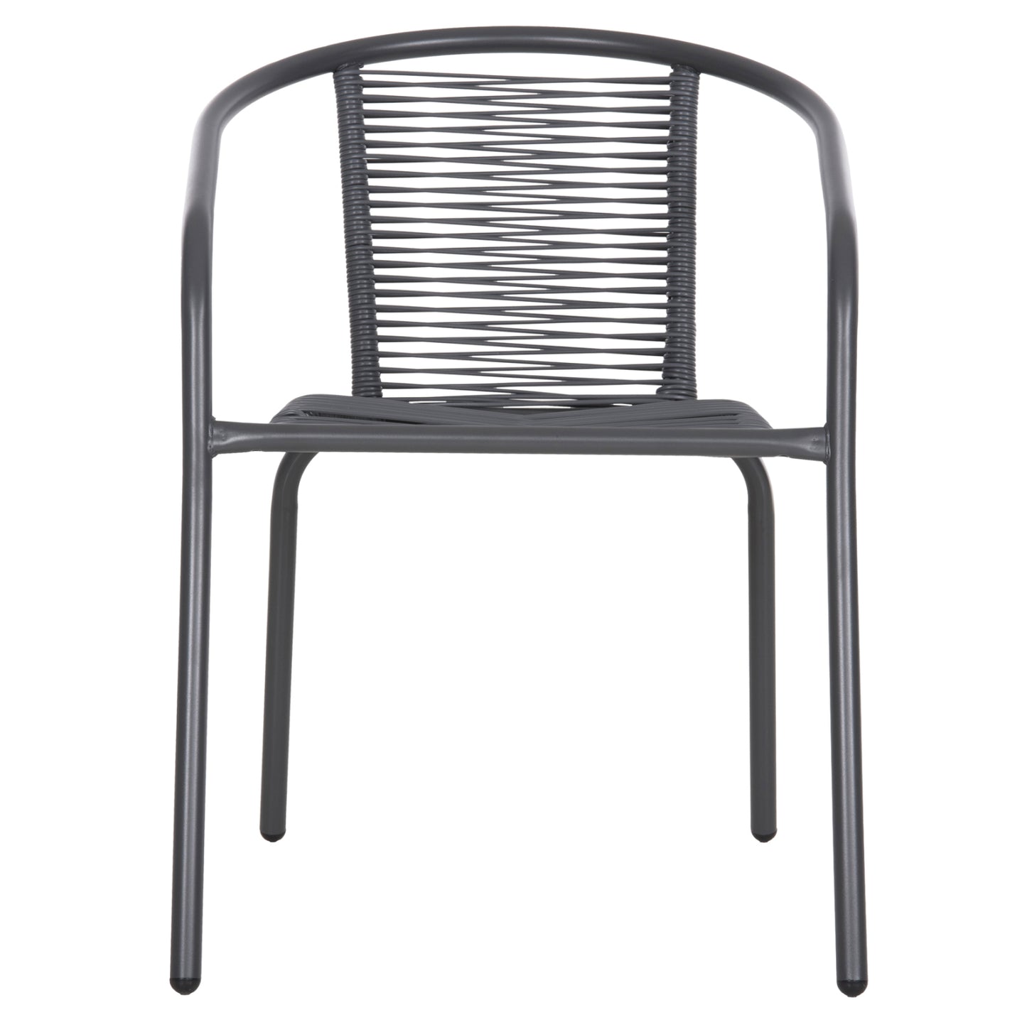 Outdoor 3pcs Dining Set Lima Hm10879.01 Metal & P.e.rattan In Grey (round)