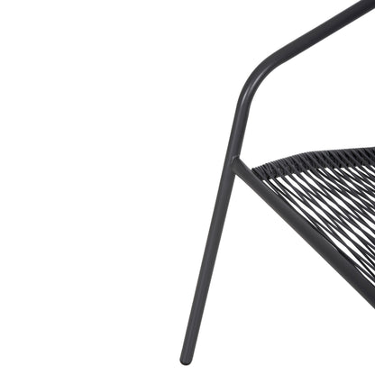 Outdoor 3pcs Dining Set Lima Hm10879.01 Metal & P.e.rattan In Grey (round)