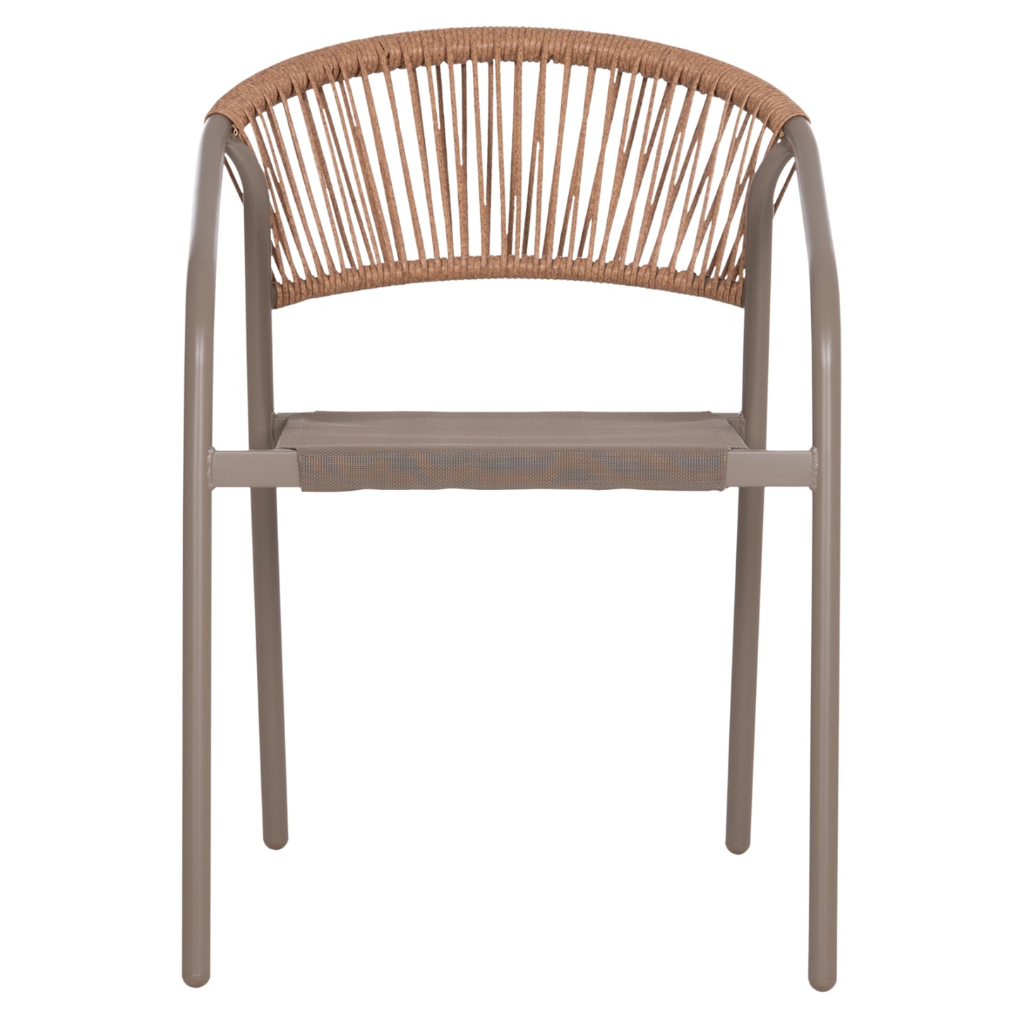 Outdoor 3pcs Dining Set Lima Hm10881.04 Metal & Textilene In Champagne Color (round)