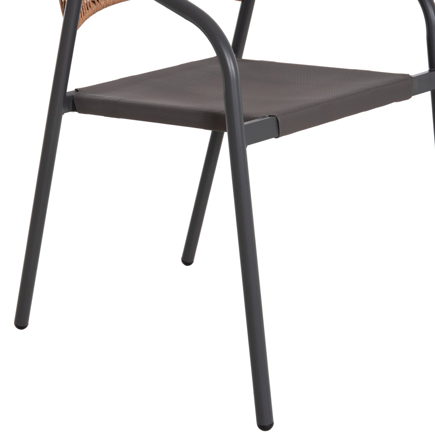 Outdoor 3pcs Dining Set Lima Hm10881.01 Metal & Textilene In Grey (round)