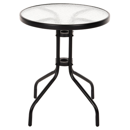 Outdoor 3pcs Dining Set Lima Hm10881.03 Metal & Textilene In Black (round)