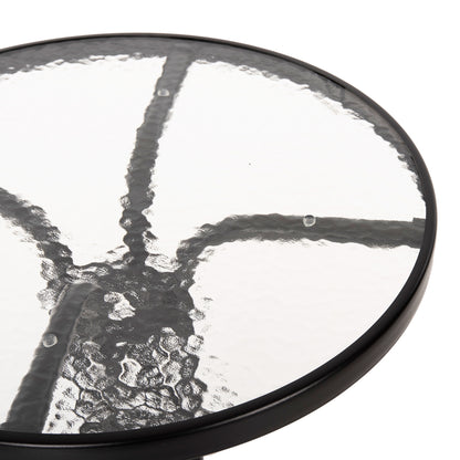 Outdoor 3pcs Dining Set Lima Hm10881.03 Metal & Textilene In Black (round)