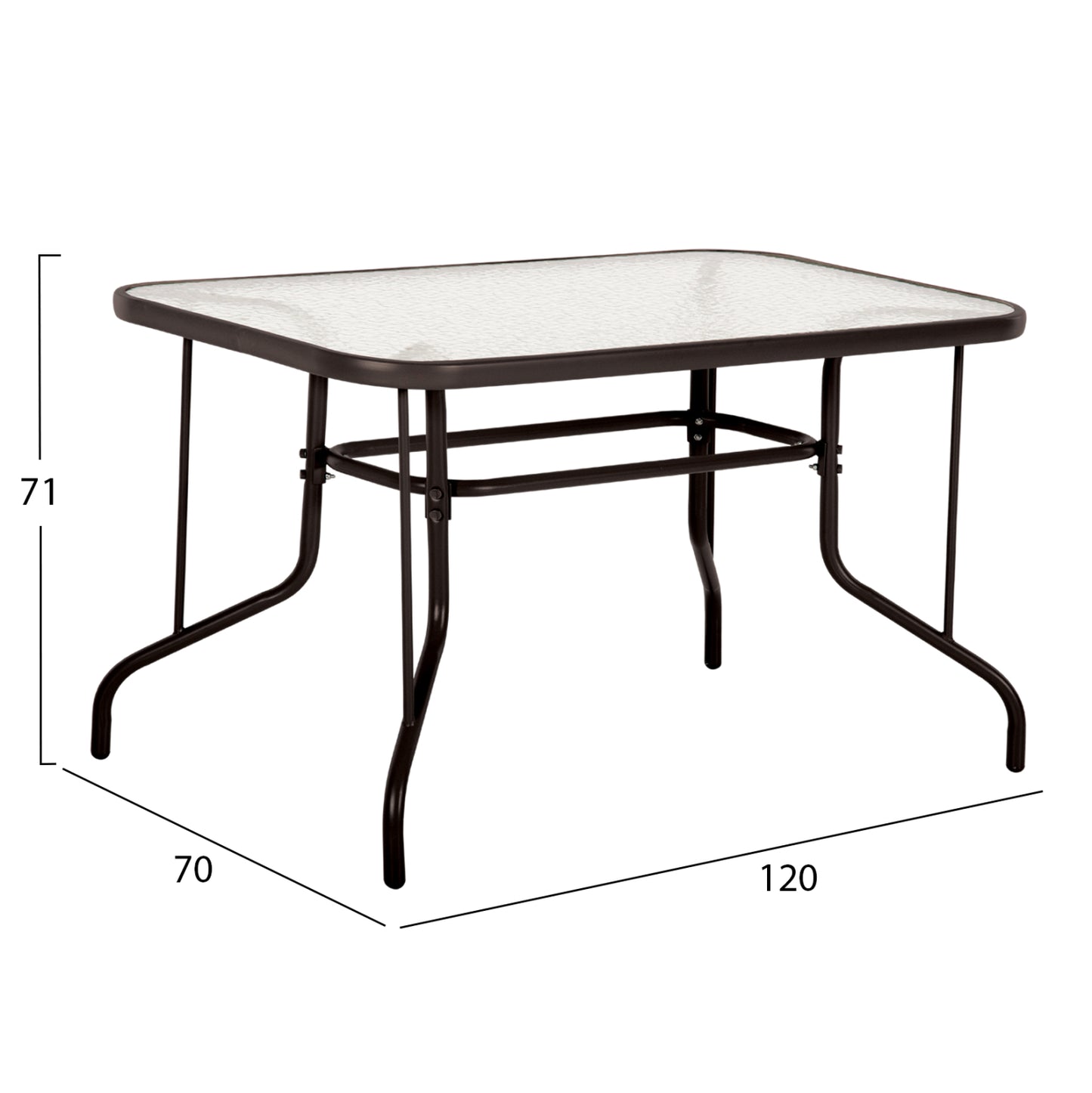 Outdoor Dining Set 5pcs Adam Hm10565.02 Metal & Textilene--brown