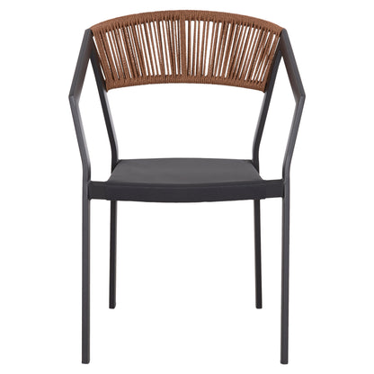 Outdoor Dining Set 5pcs Miri Hm10869.01 Metal--aluminum--textilene In Grey
