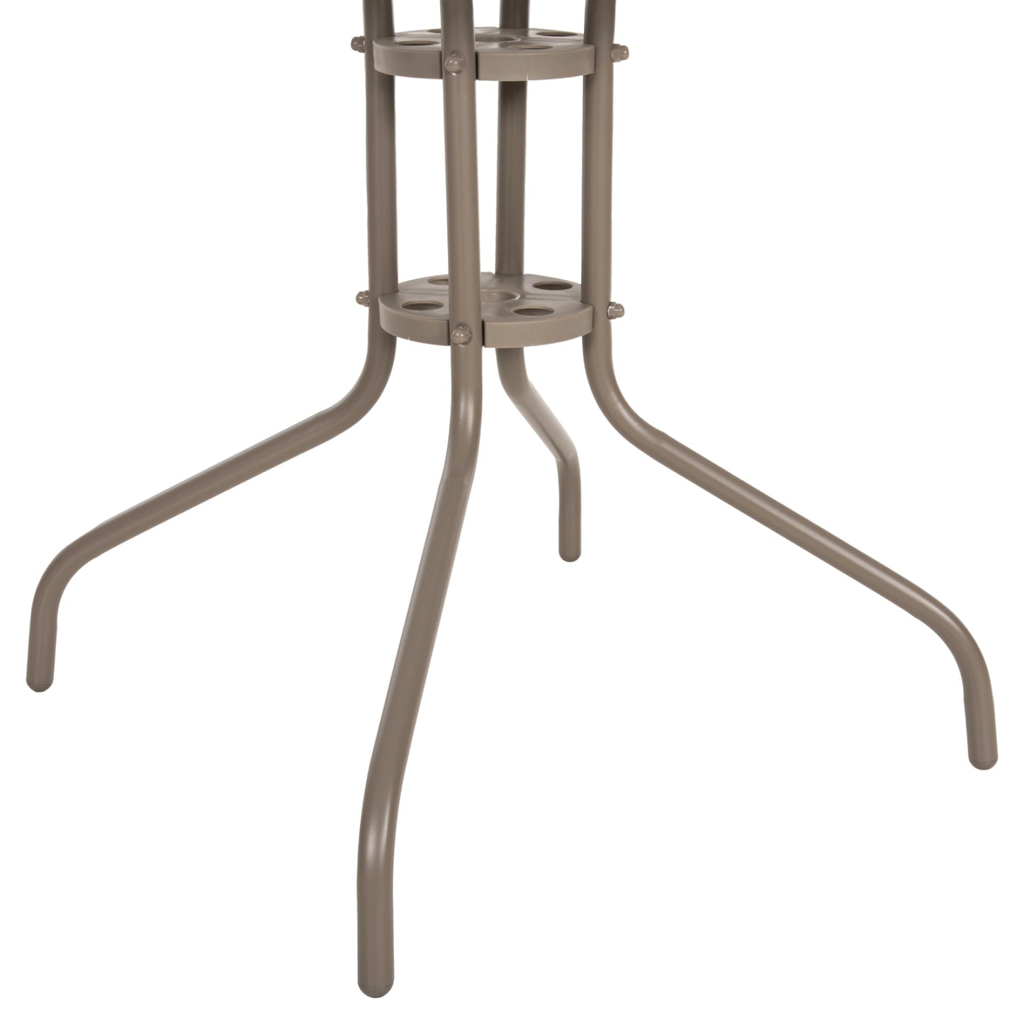 Outdoor Dining Set 5pcs Figo Hm10880.04 Metallic Table & Armchairs In Champagne Color