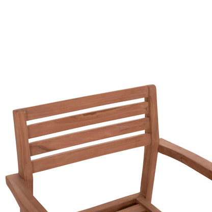 Outdoor Dining Set 5pcs Ermioni Hm10927 Teak Wood In Natural Color