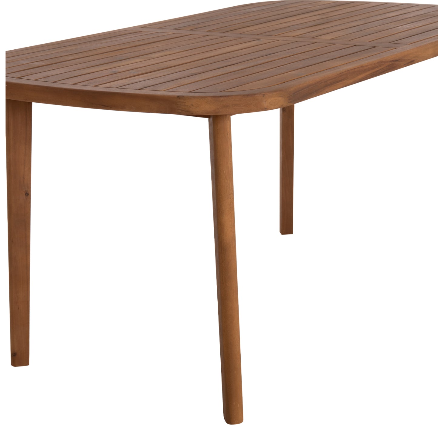 Outdoor Dining Set 5pcs Debbie Hm10991 Acacia Wood In Natural-cushions In Beige