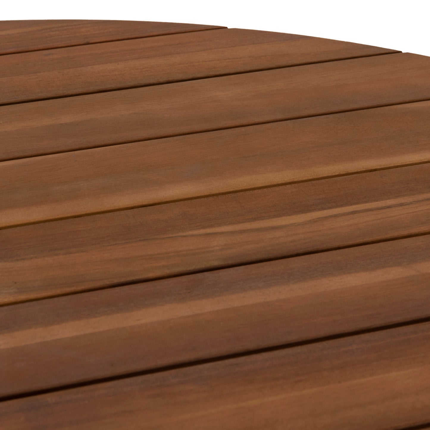 Outdoor Dining Set 5pcs Nori Hm10992 Acacia Wood In Natural-cushions In Beige