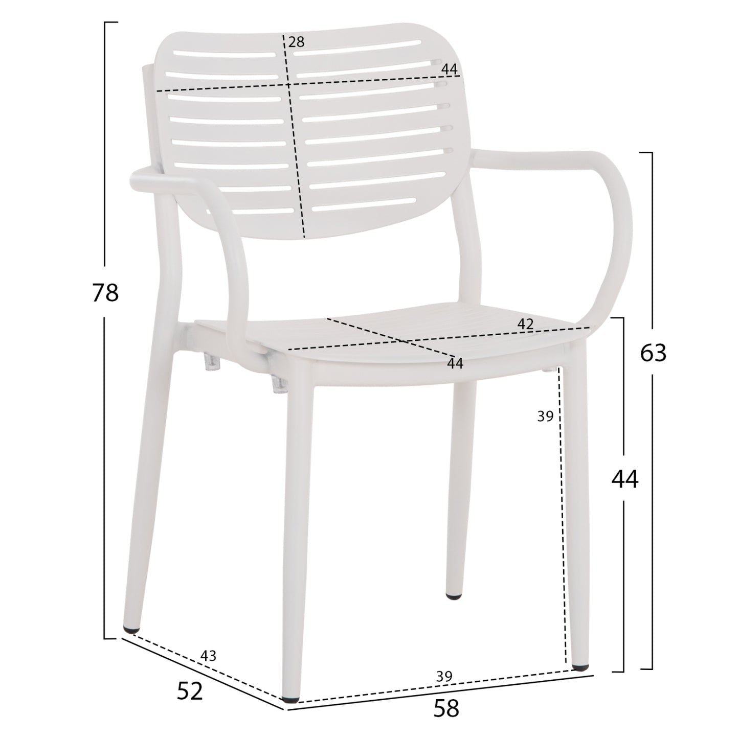 Outdoor Dining Set 5pcs Hilliard Hm10998.01 White Aluminum-polywood