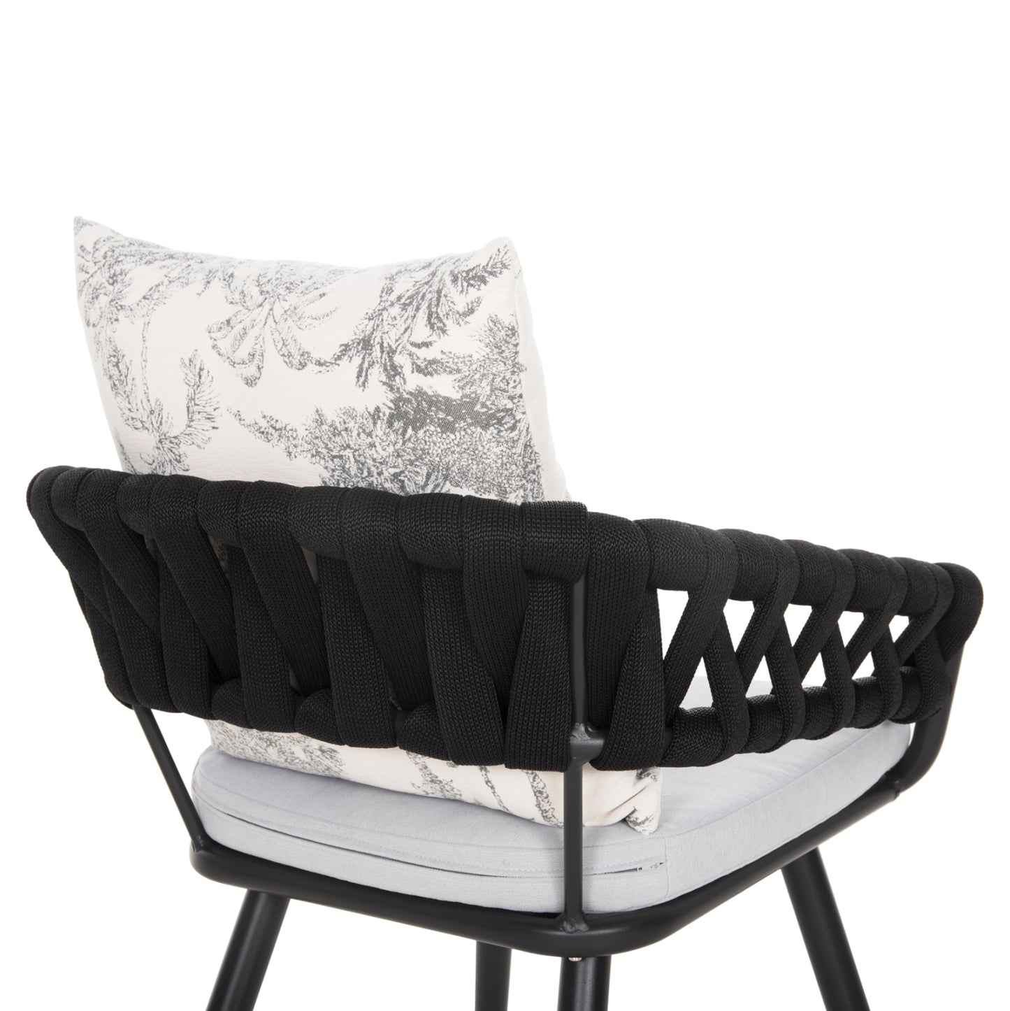 Outdoor Dining Set 5pcs Camden Hm11000.01 Aluminum In Anthracite--ecru Cushions