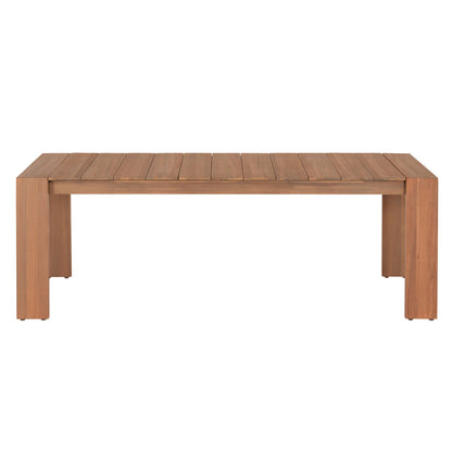 Outdoor Dining Set 7pcs Contrel Hm10901.02 Acacia Wood In Natural--cushions In Grey