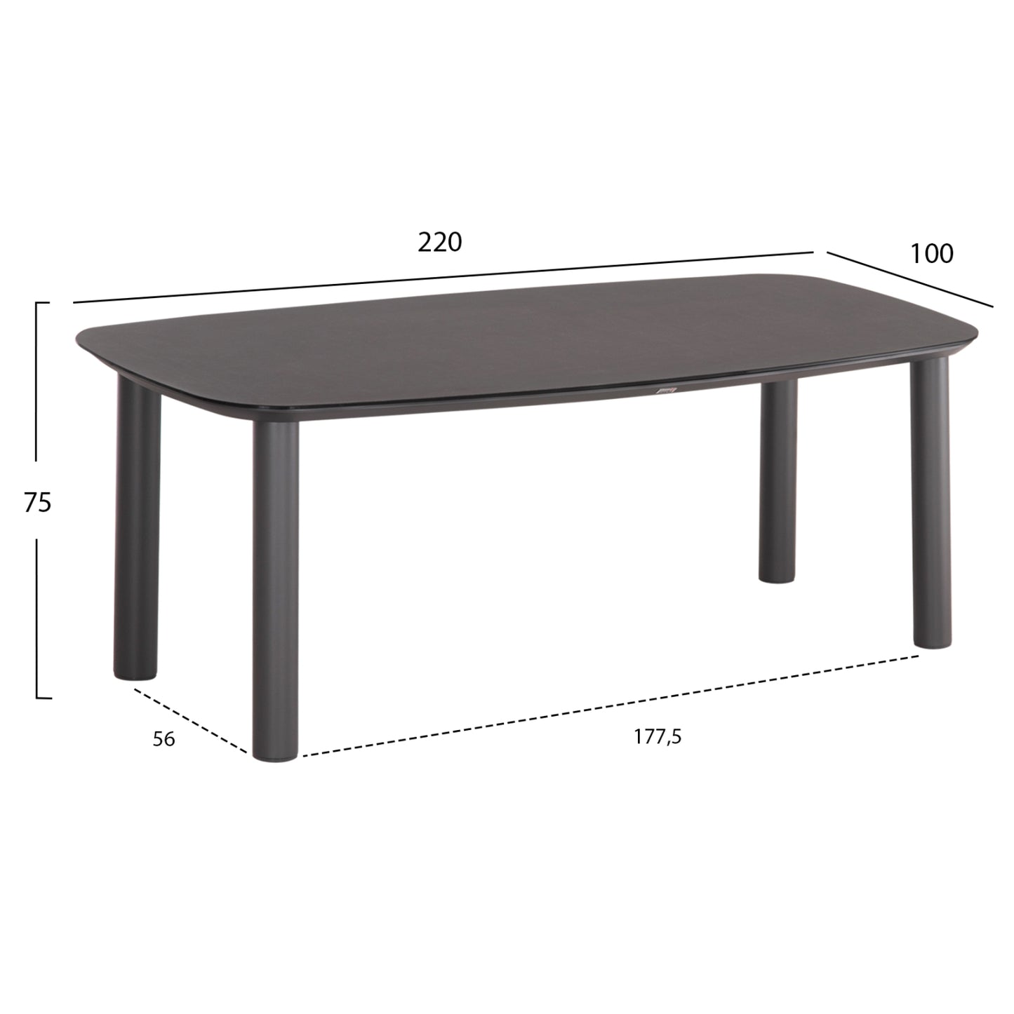 Outdoor Dining Set 7pcs Shanks Hm10909.01 Aluminum & Olefin Cushion Covers---grey