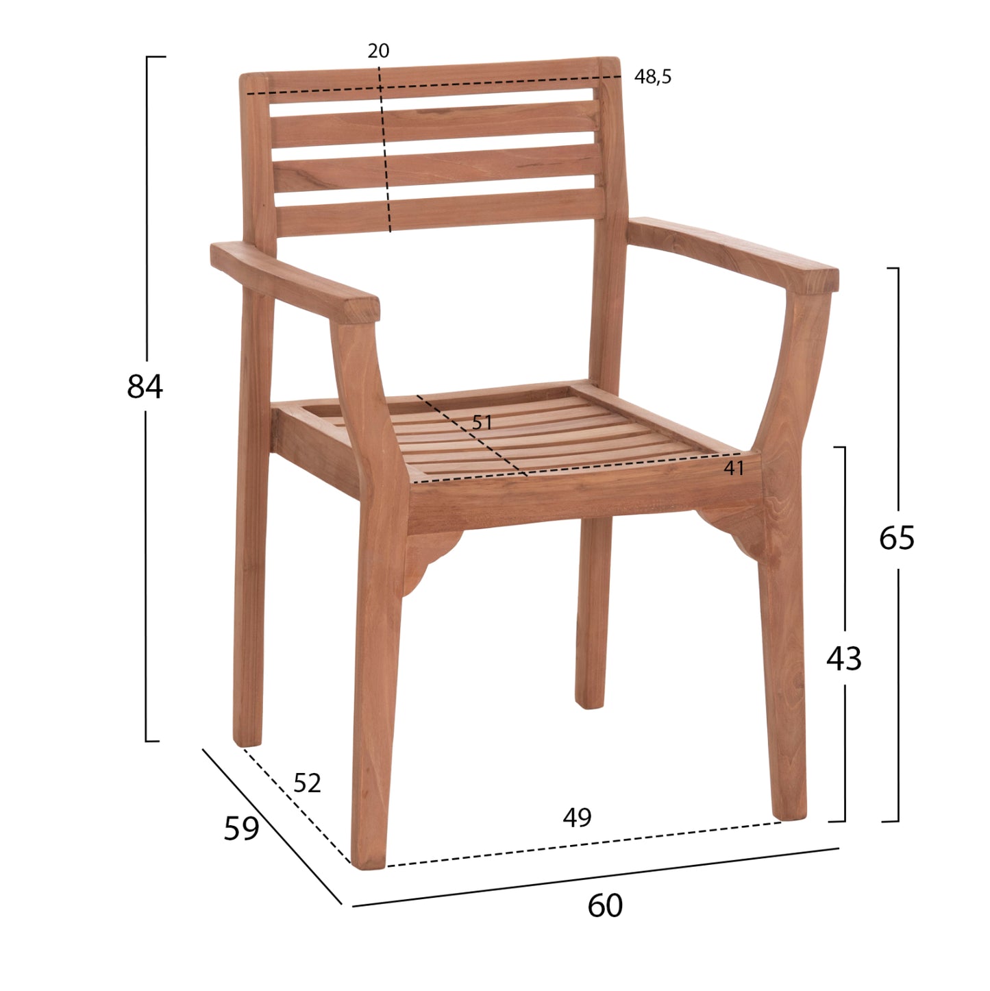 Outdoor Dining Set 7pcs Finto Hm10923 Teak Wood In Natural Color
