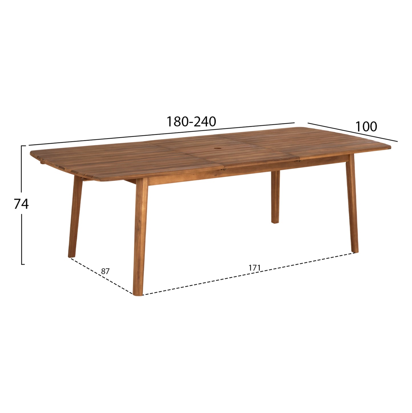 Outdoor Dining Set 7pcs Fey Hm10980 Acacia Wood In Natural--cushions In Beige
