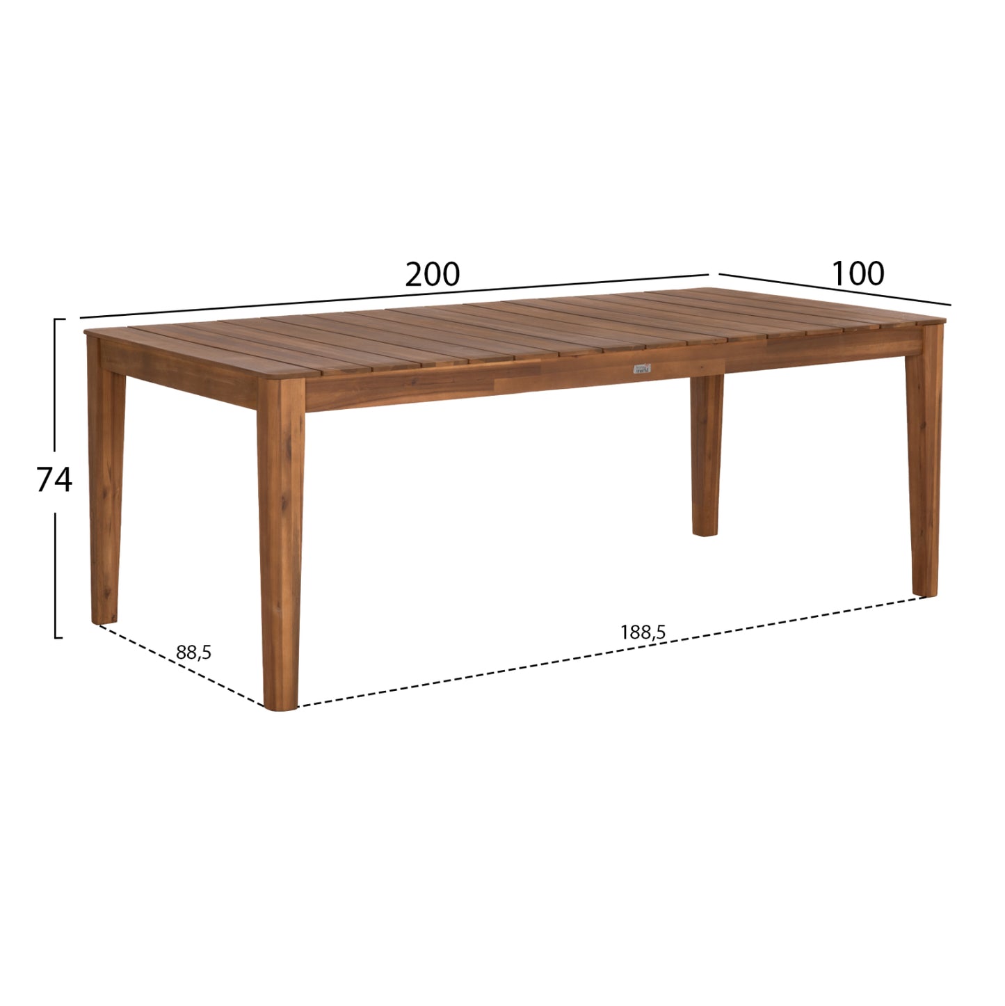 Outdoor Dining Set 7pcs Kroll Hm10990 Acacia Wood In Natural-cushions In Beige
