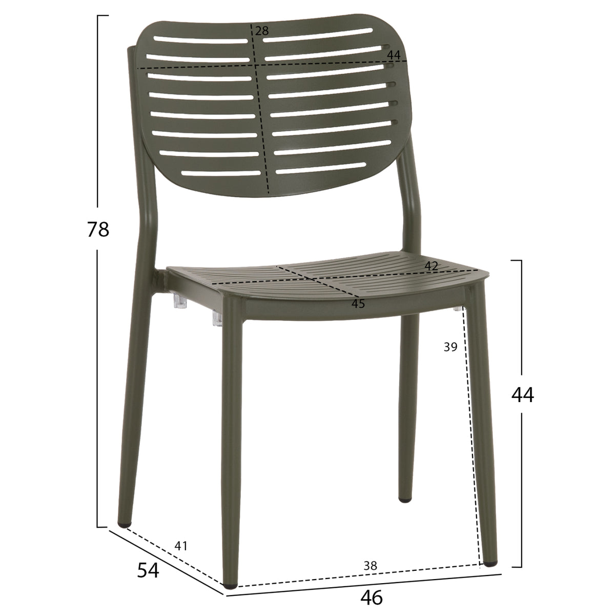 Outdoor Dining Set 7pcs Hilliard Hm10999.07 Olive Green Aluminum-polywood