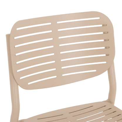 Outdoor Dining Set 7pcs Hilliard Hm10999.04 Champagne Colored Aluminum-polywood