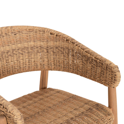 Outdoor Dining Set 7pcs Raikko Hm11030 Acacia Wood & Rope In Natural Colors