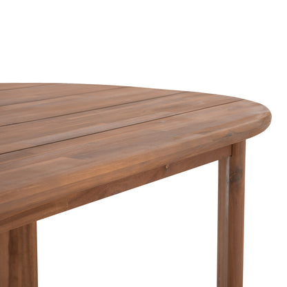Outdoor Dining Set 7pcs Raikko Hm11030 Acacia Wood & Rope In Natural Colors