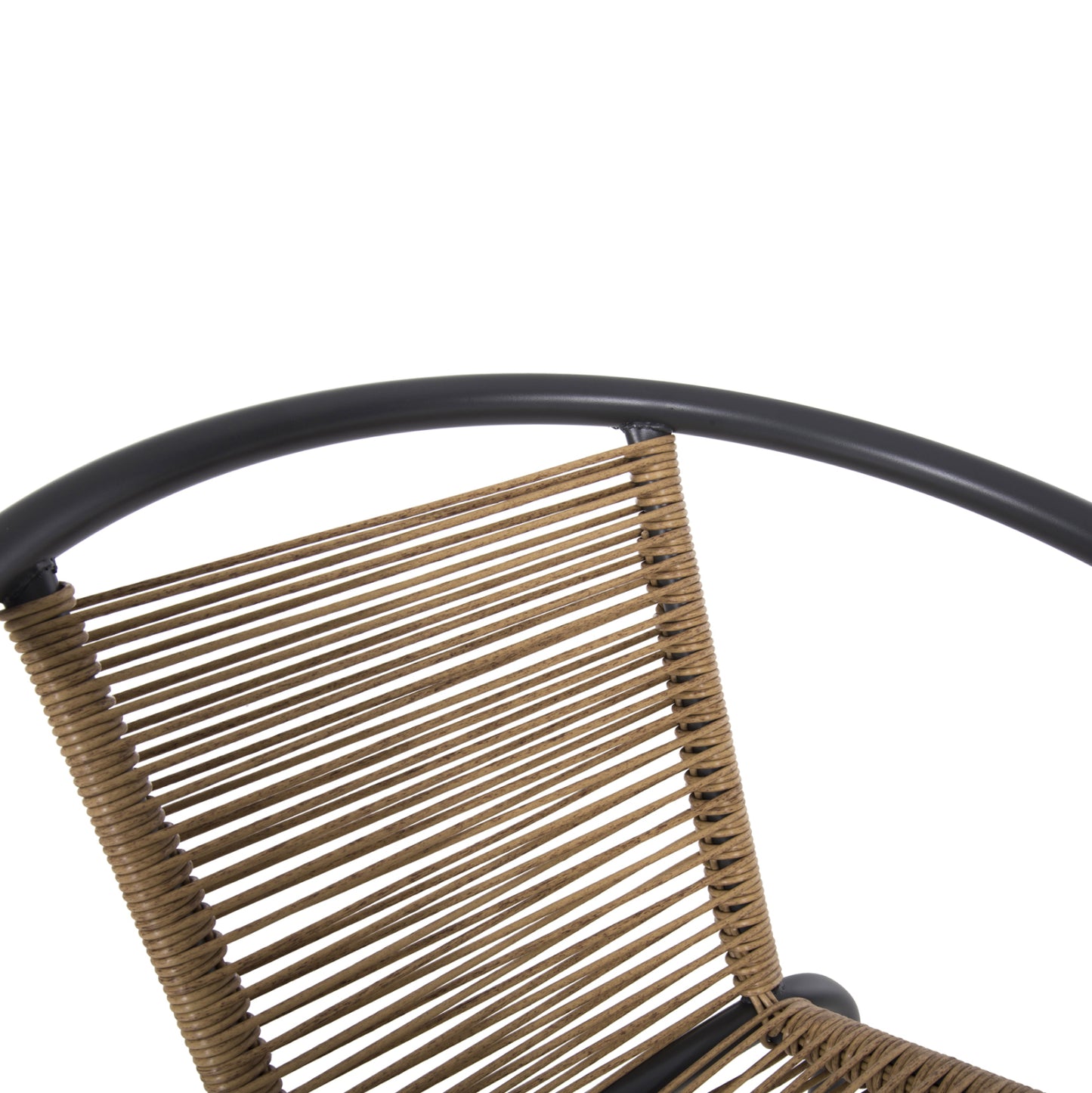 Outdoor 3pcs Dining Set Figo Hm10878.02 Metal In Grey--p.e.rattan In Natural