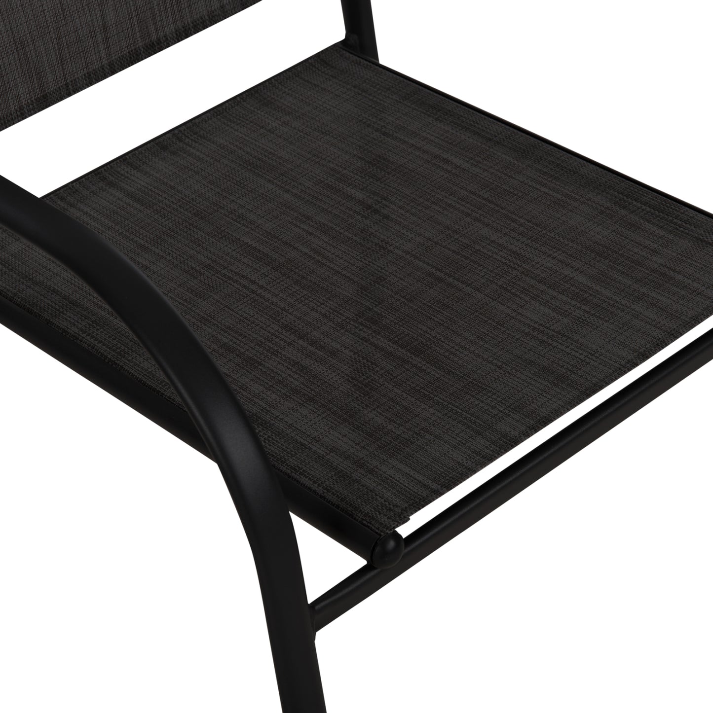 Outdoor Dining Set 5pcs Redan Hm10890.01 Metal-textilene In Black & Dark Grey