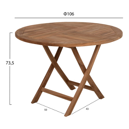 Outdoor Dining Set 5pcs Kendall Hm11956 Solid Teak Wood In Natural Color