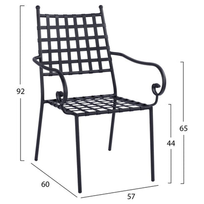 Outdoor Dining Set 5pcs Hm11874 Metal-cast Iron-white Marble