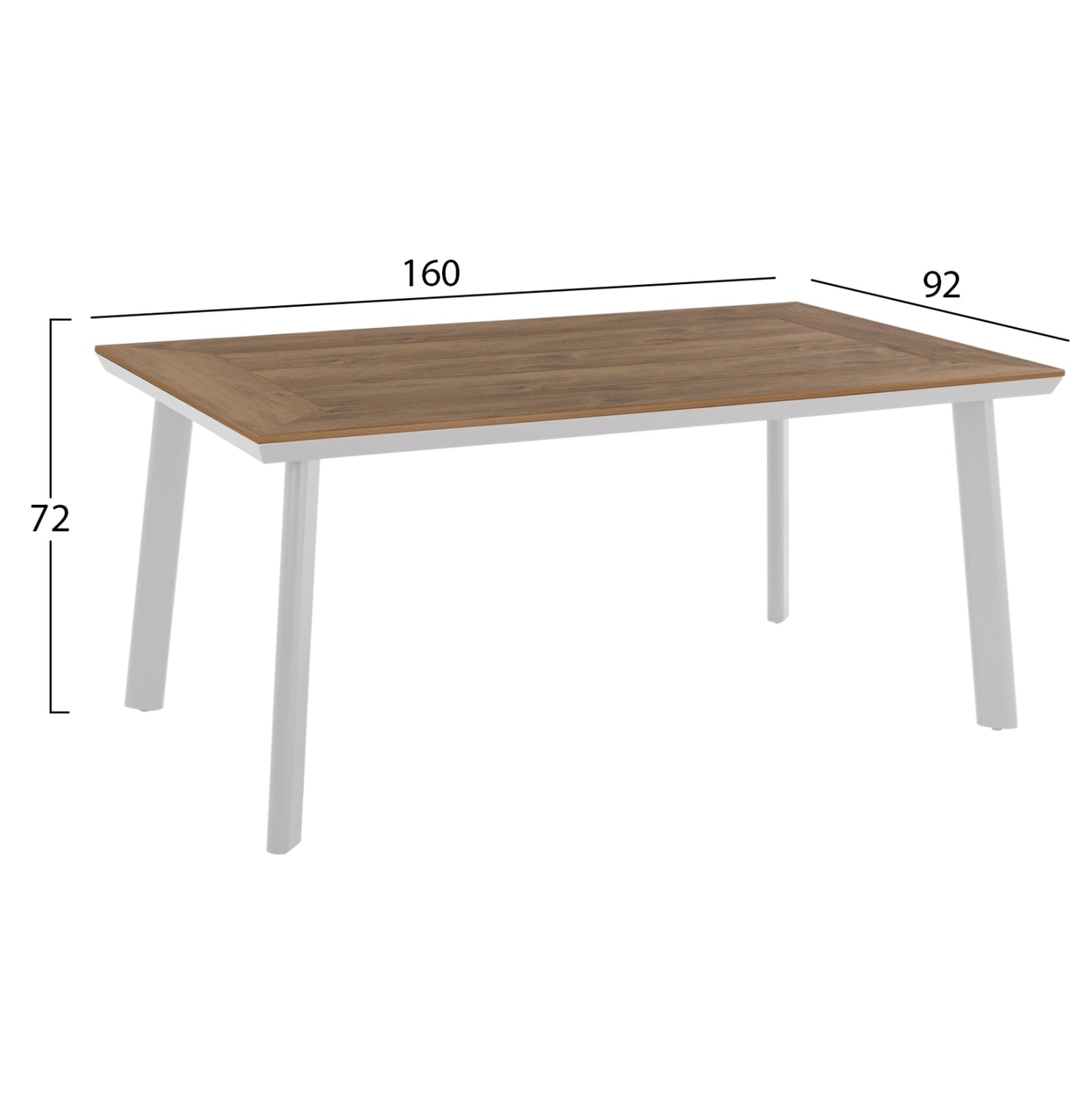 Outdoor Dining Set Taber Hm10737.01 Table & 6 Dining Chairs-aluminum & Polywood--white
