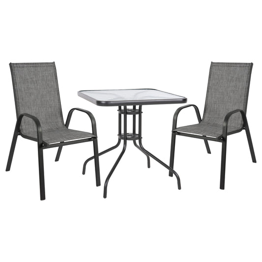 Set Dining Table 3 Pieces With 2 Chairs & 1 Table Hm5185.01