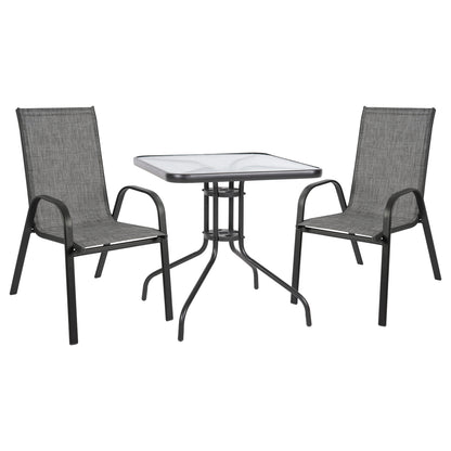 Set Dining Table 3 Pieces With 2 Chairs & 1 Table Hm5185.01