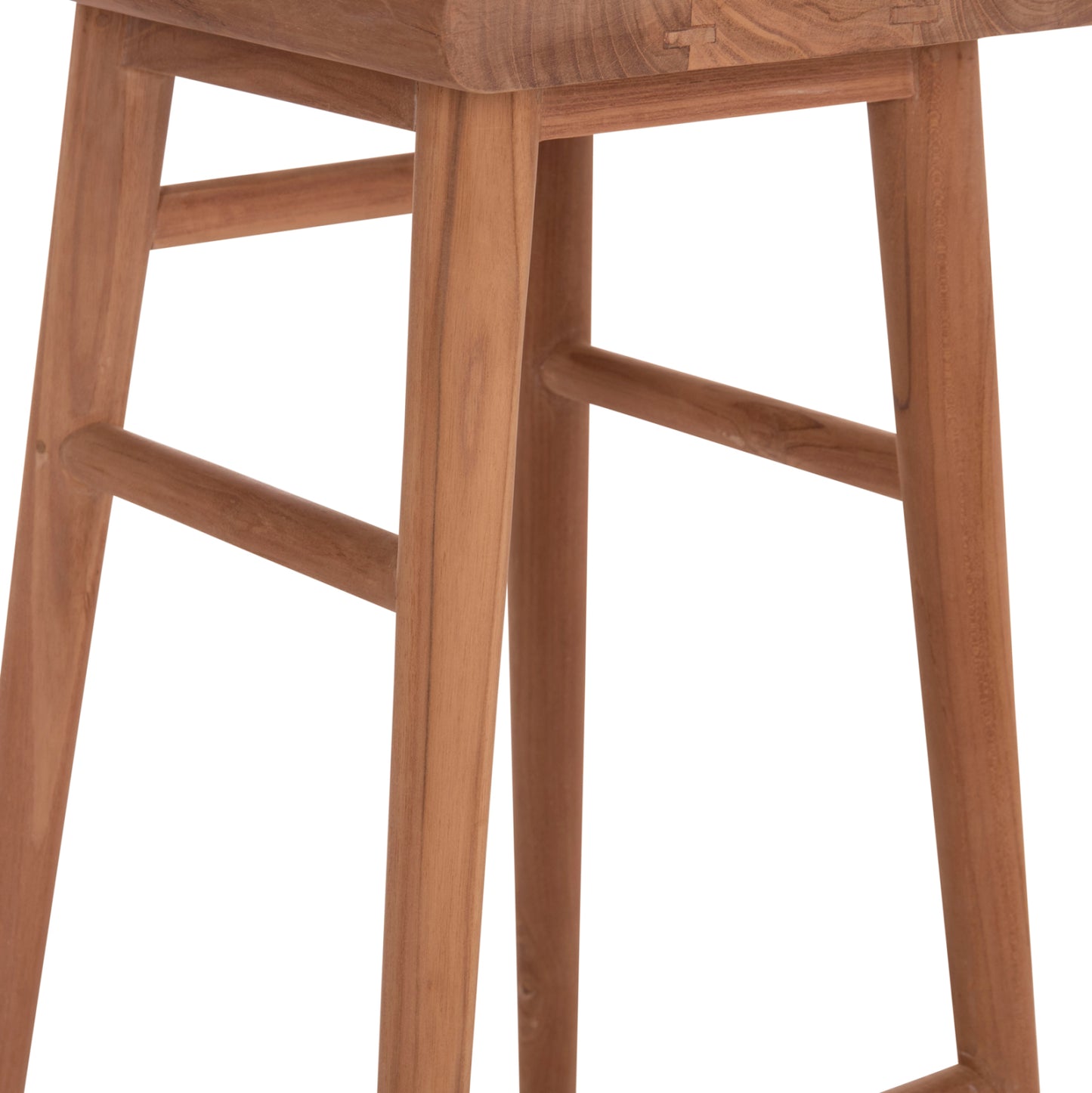 Set Bar Table With 2 Bar Stools Bolmar Hm10917 Teak Wood In Natural Color