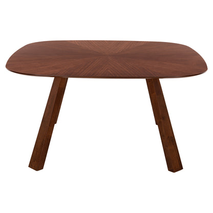 Set 2pcs Dining Table & Coffee Table Riner Hm21342 Mdf With Walnut Wood Veneer