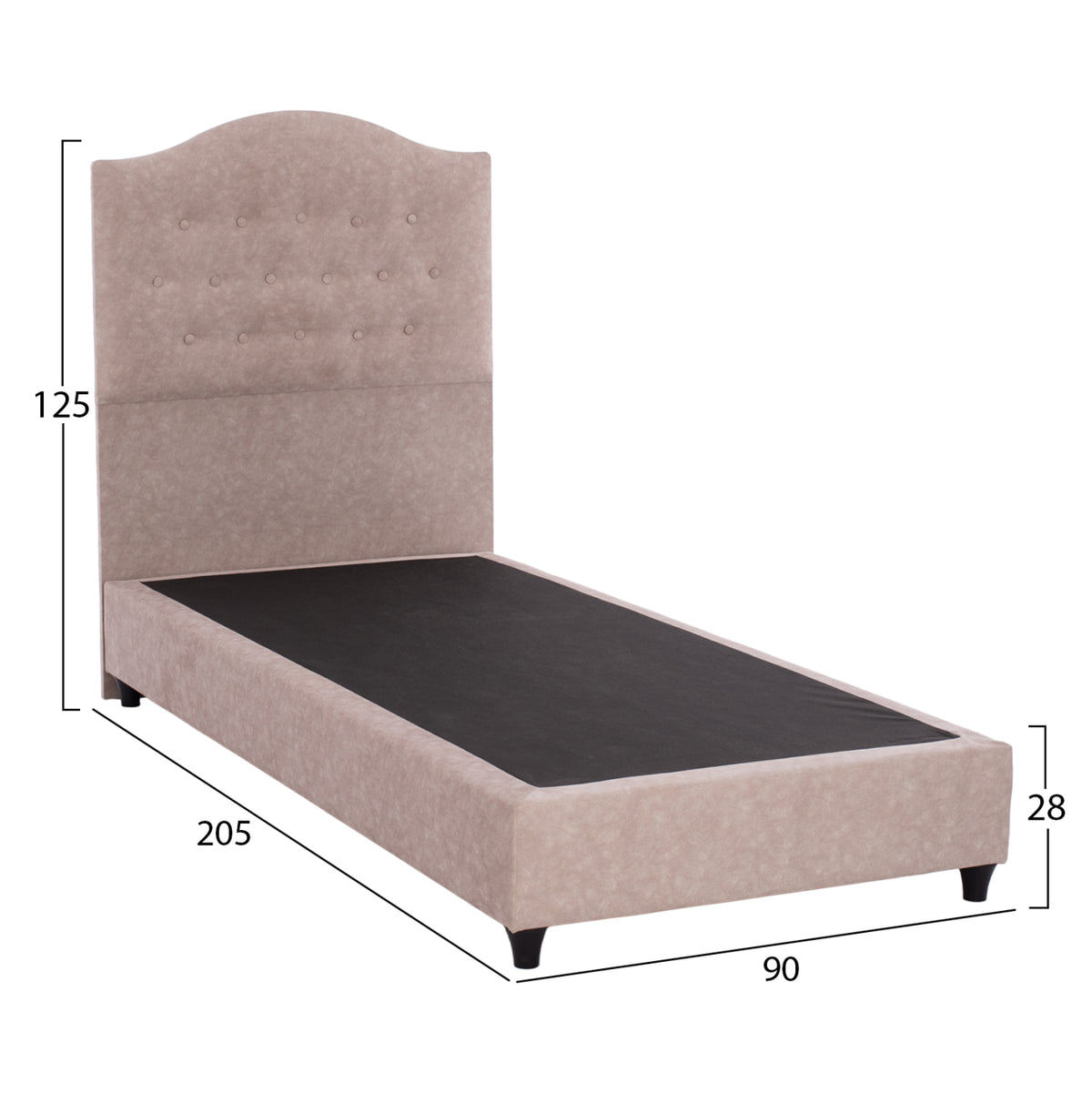 Bedroom Set 3pcs Hm11215 Velvet In Beige--melamine In Sonama