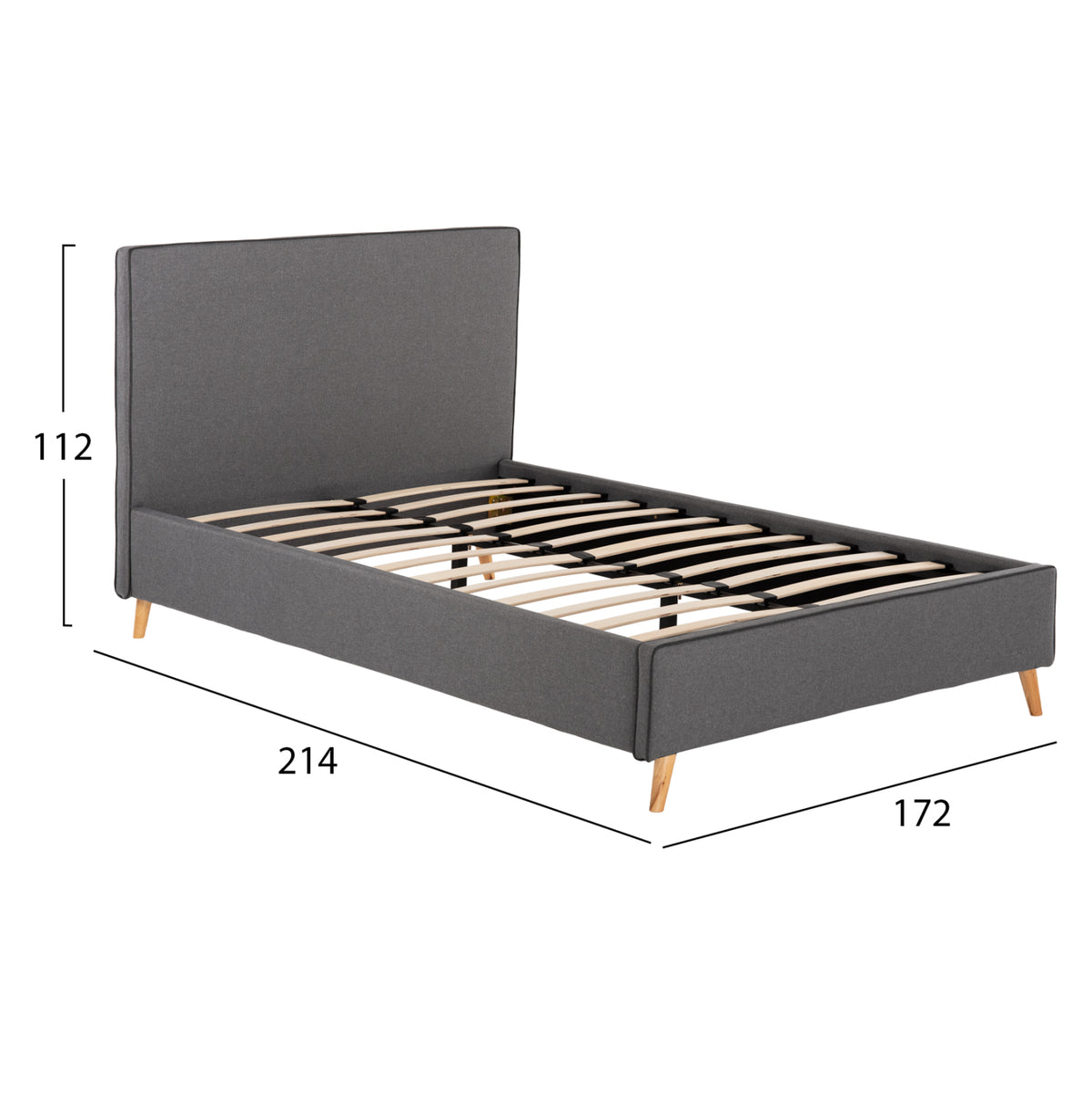 Bedroom Set 3pcs Grey & White Hm11214